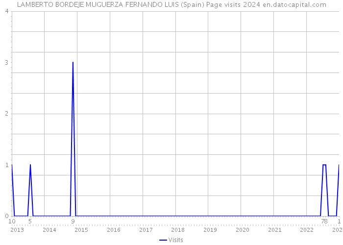 LAMBERTO BORDEJE MUGUERZA FERNANDO LUIS (Spain) Page visits 2024 