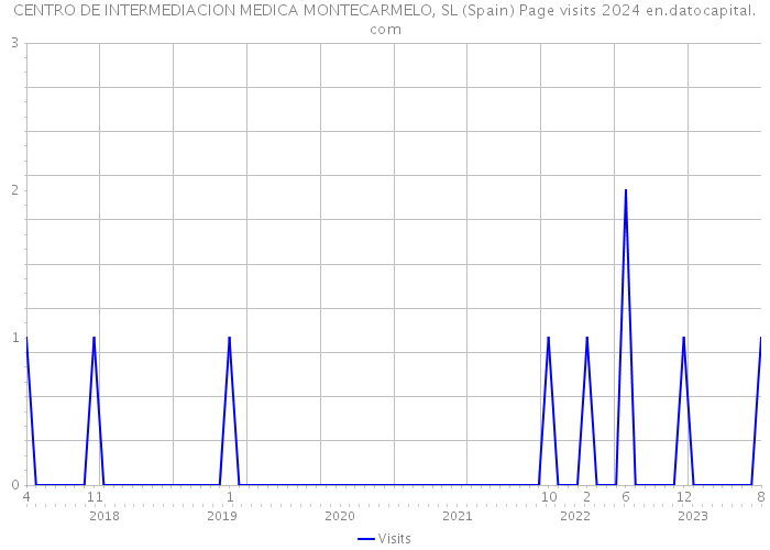 CENTRO DE INTERMEDIACION MEDICA MONTECARMELO, SL (Spain) Page visits 2024 