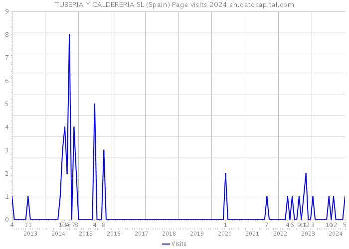 TUBERIA Y CALDERERIA SL (Spain) Page visits 2024 
