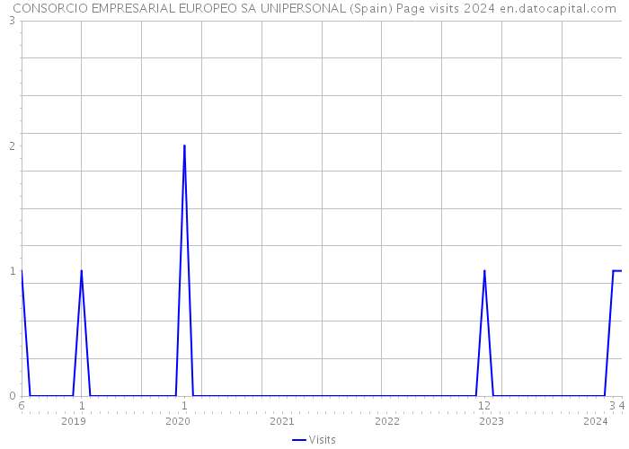 CONSORCIO EMPRESARIAL EUROPEO SA UNIPERSONAL (Spain) Page visits 2024 