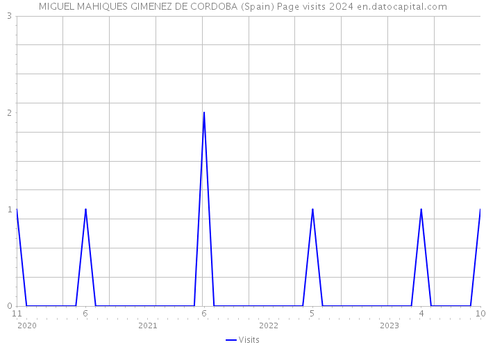 MIGUEL MAHIQUES GIMENEZ DE CORDOBA (Spain) Page visits 2024 