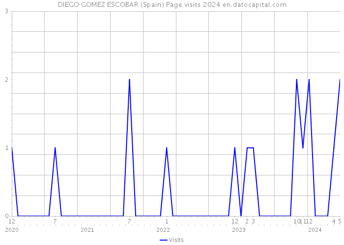 DIEGO GOMEZ ESCOBAR (Spain) Page visits 2024 