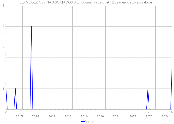 BERMUDEZ OSPINA ASOCIADOS S.L. (Spain) Page visits 2024 