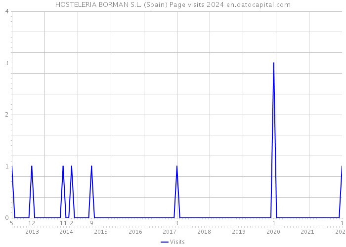 HOSTELERIA BORMAN S.L. (Spain) Page visits 2024 