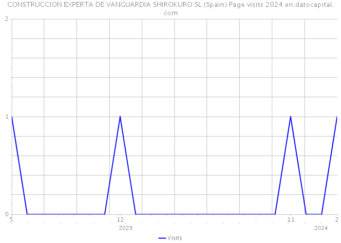 CONSTRUCCION EXPERTA DE VANGUARDIA SHIROKURO SL (Spain) Page visits 2024 