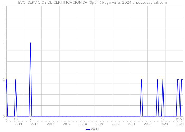 BVQI SERVICIOS DE CERTIFICACION SA (Spain) Page visits 2024 