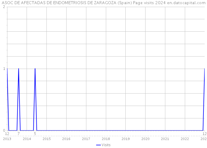 ASOC DE AFECTADAS DE ENDOMETRIOSIS DE ZARAGOZA (Spain) Page visits 2024 