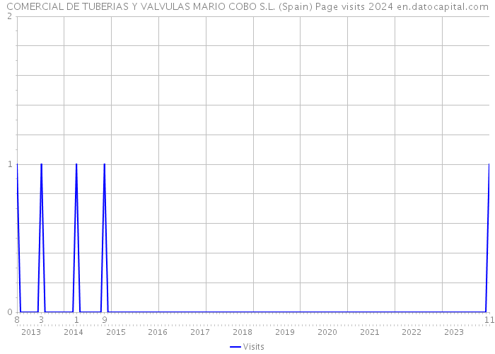 COMERCIAL DE TUBERIAS Y VALVULAS MARIO COBO S.L. (Spain) Page visits 2024 