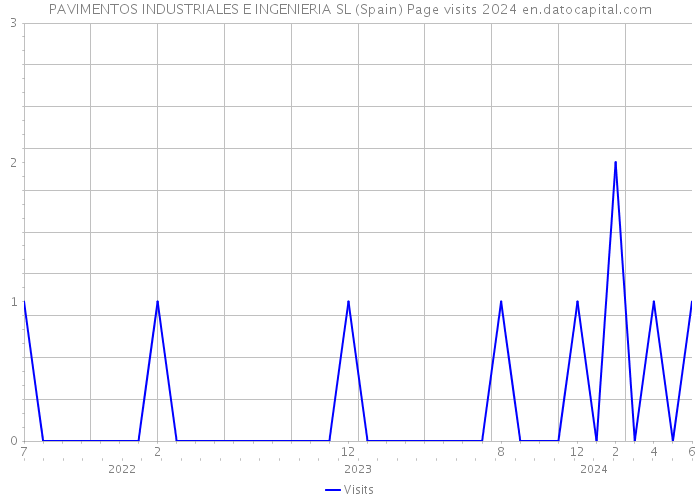 PAVIMENTOS INDUSTRIALES E INGENIERIA SL (Spain) Page visits 2024 