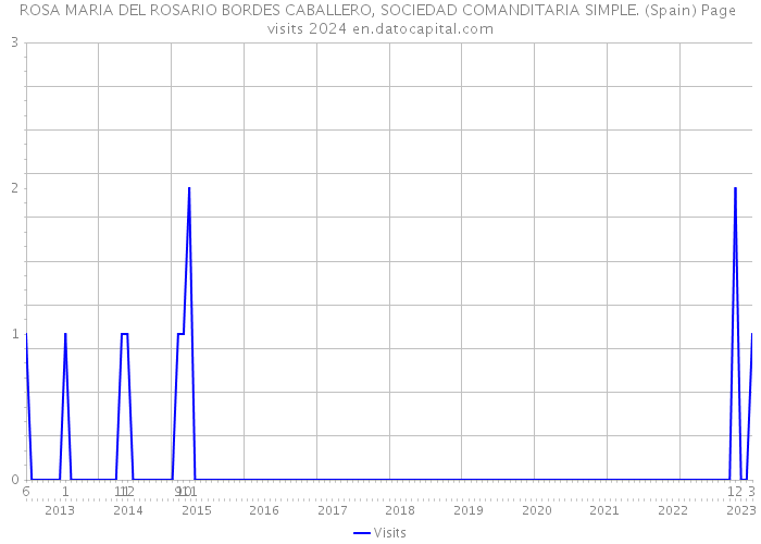 ROSA MARIA DEL ROSARIO BORDES CABALLERO, SOCIEDAD COMANDITARIA SIMPLE. (Spain) Page visits 2024 