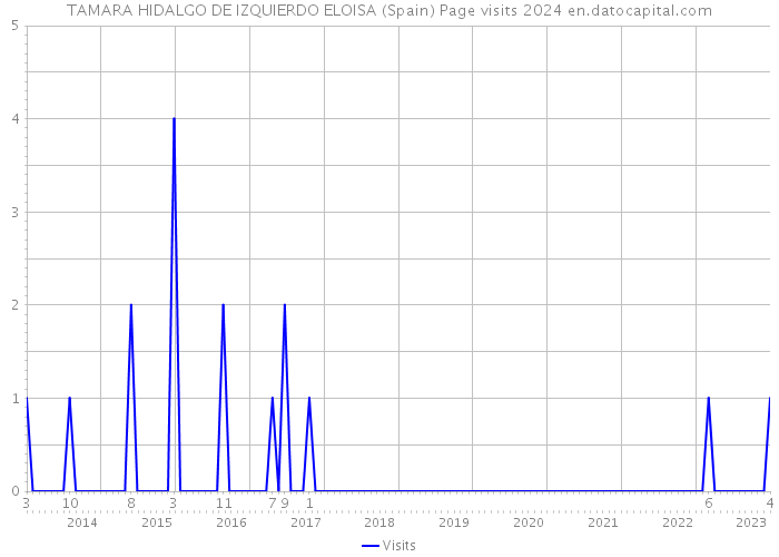 TAMARA HIDALGO DE IZQUIERDO ELOISA (Spain) Page visits 2024 