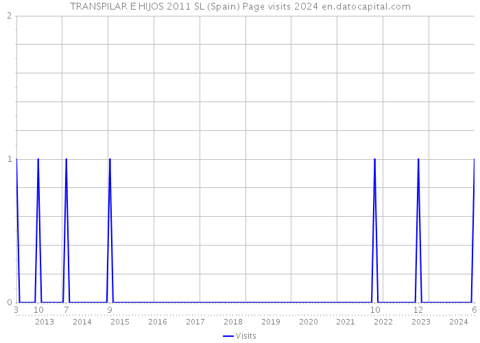 TRANSPILAR E HIJOS 2011 SL (Spain) Page visits 2024 