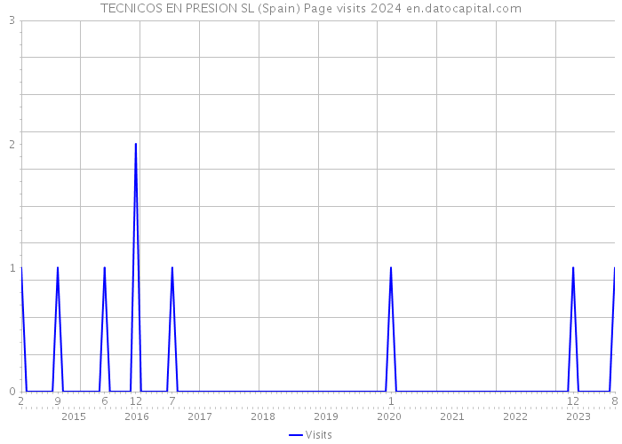 TECNICOS EN PRESION SL (Spain) Page visits 2024 