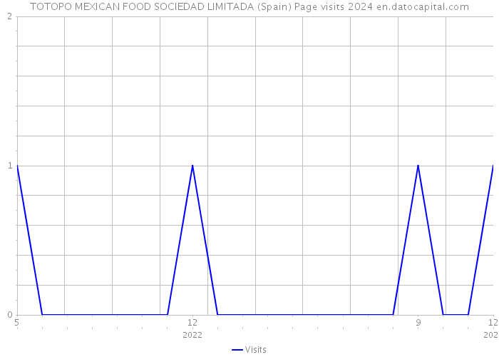 TOTOPO MEXICAN FOOD SOCIEDAD LIMITADA (Spain) Page visits 2024 