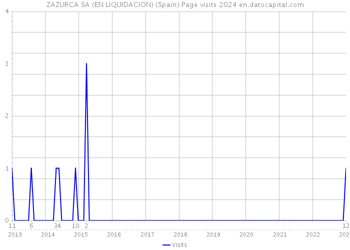 ZAZURCA SA (EN LIQUIDACION) (Spain) Page visits 2024 