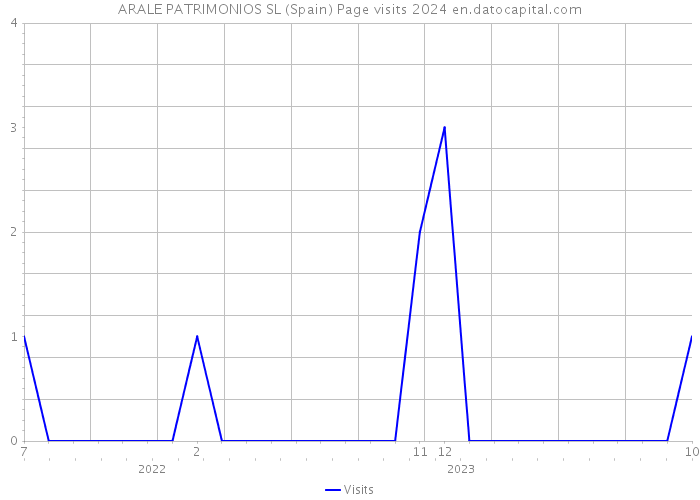 ARALE PATRIMONIOS SL (Spain) Page visits 2024 