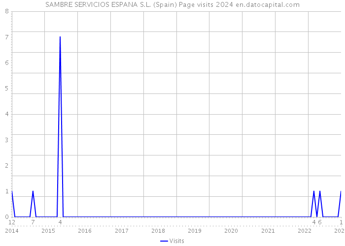 SAMBRE SERVICIOS ESPANA S.L. (Spain) Page visits 2024 