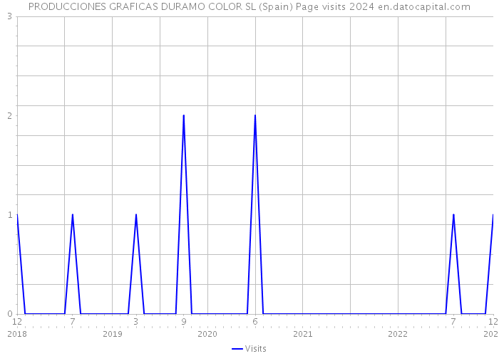 PRODUCCIONES GRAFICAS DURAMO COLOR SL (Spain) Page visits 2024 