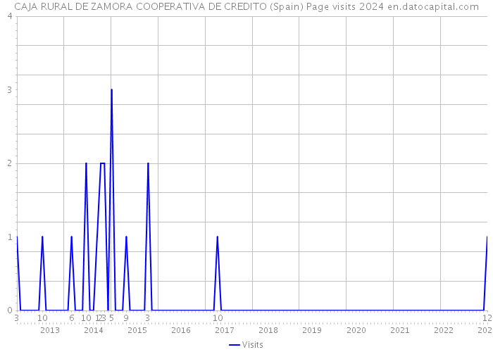 CAJA RURAL DE ZAMORA COOPERATIVA DE CREDITO (Spain) Page visits 2024 
