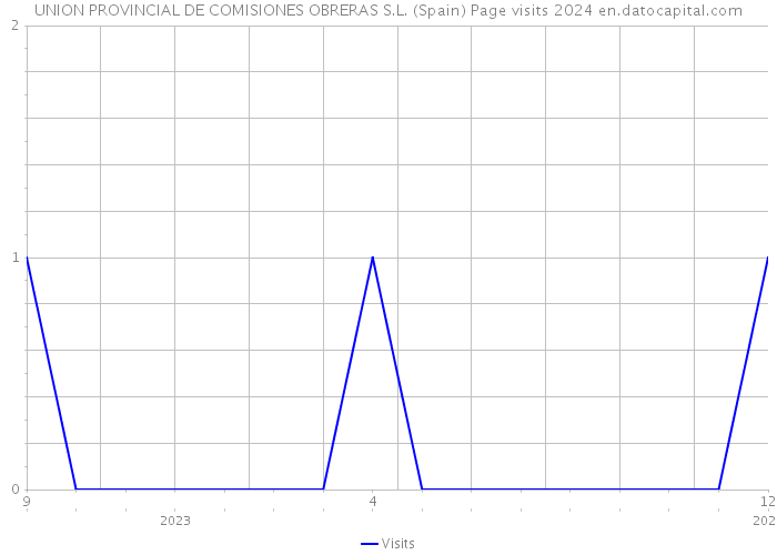 UNION PROVINCIAL DE COMISIONES OBRERAS S.L. (Spain) Page visits 2024 