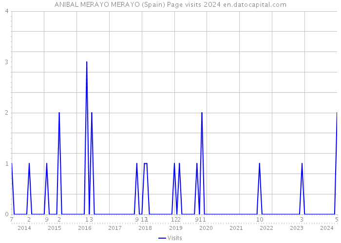 ANIBAL MERAYO MERAYO (Spain) Page visits 2024 