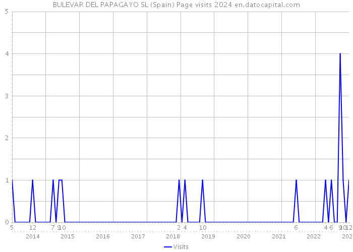 BULEVAR DEL PAPAGAYO SL (Spain) Page visits 2024 