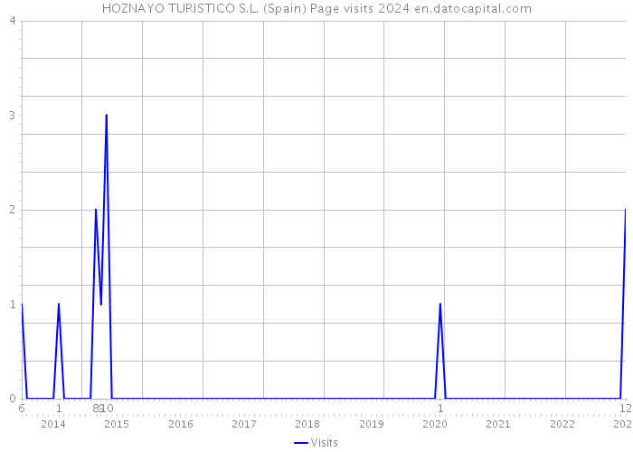 HOZNAYO TURISTICO S.L. (Spain) Page visits 2024 