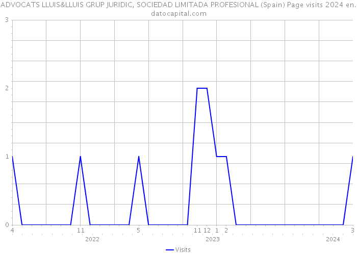 ADVOCATS LLUIS&LLUIS GRUP JURIDIC, SOCIEDAD LIMITADA PROFESIONAL (Spain) Page visits 2024 