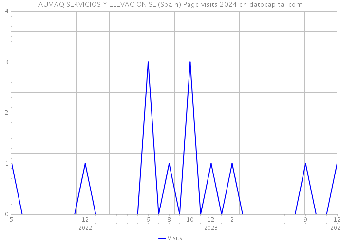 AUMAQ SERVICIOS Y ELEVACION SL (Spain) Page visits 2024 