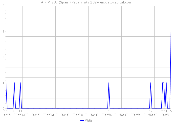 A P M S.A. (Spain) Page visits 2024 