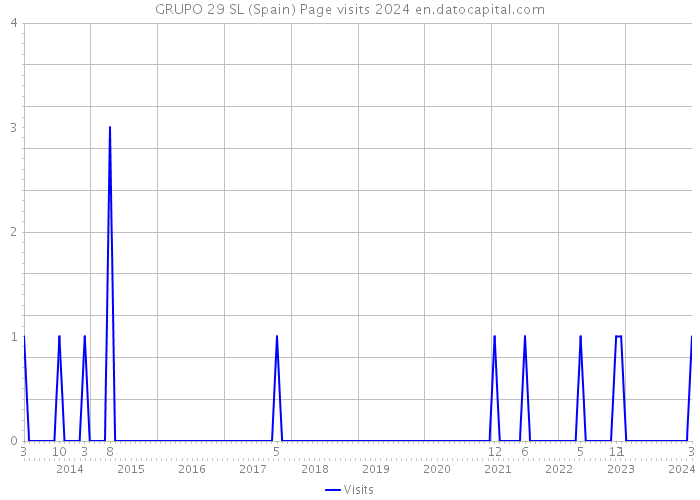 GRUPO 29 SL (Spain) Page visits 2024 