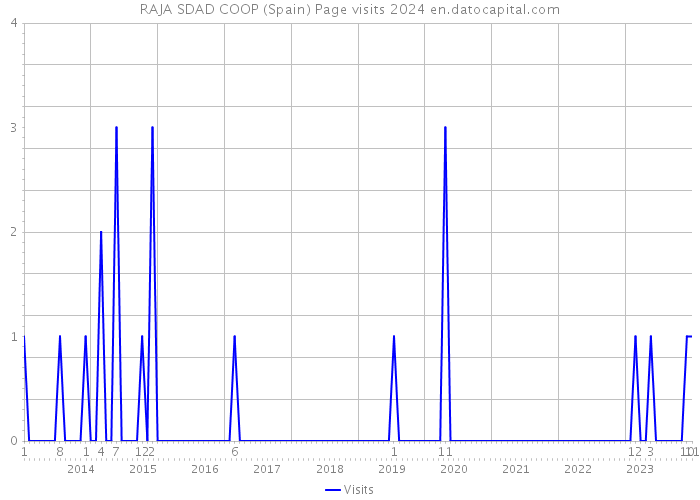 RAJA SDAD COOP (Spain) Page visits 2024 
