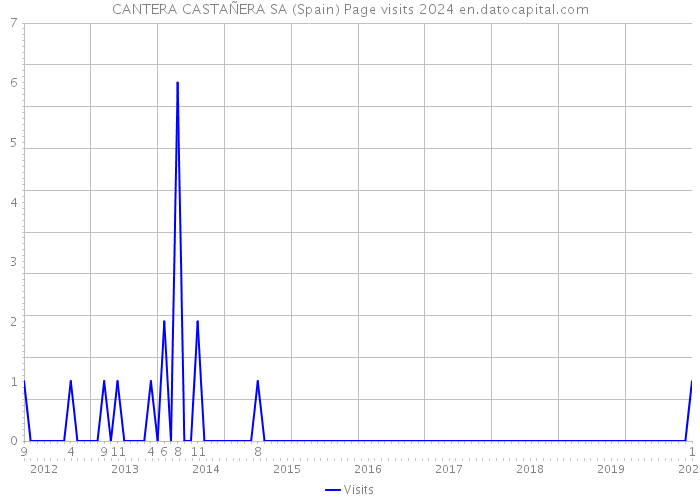 CANTERA CASTAÑERA SA (Spain) Page visits 2024 