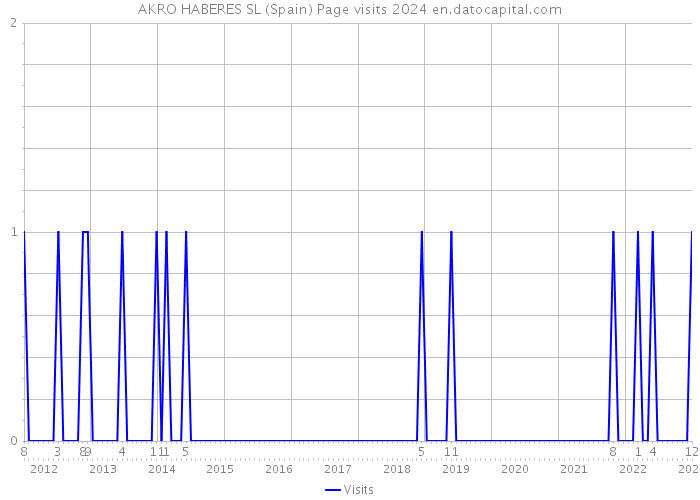 AKRO HABERES SL (Spain) Page visits 2024 