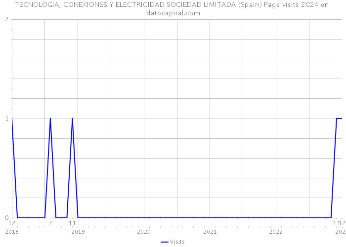 TECNOLOGIA, CONEXIONES Y ELECTRICIDAD SOCIEDAD LIMITADA (Spain) Page visits 2024 