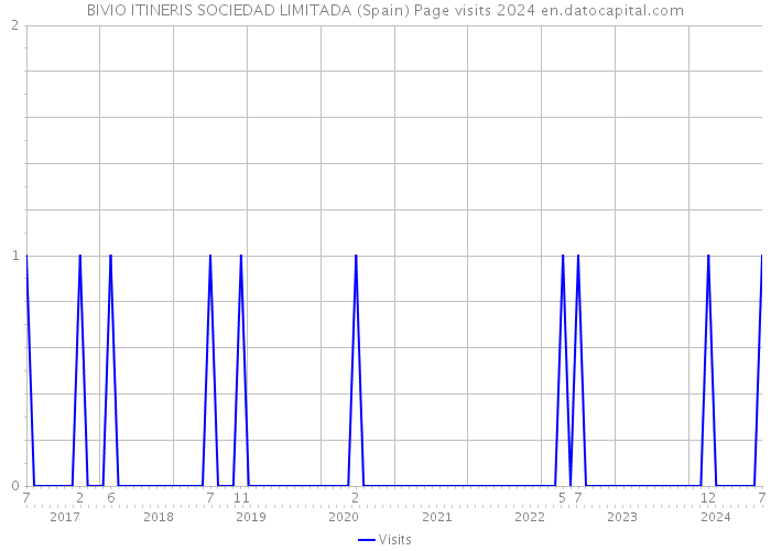 BIVIO ITINERIS SOCIEDAD LIMITADA (Spain) Page visits 2024 