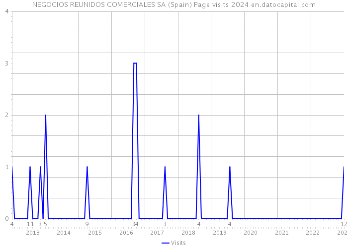 NEGOCIOS REUNIDOS COMERCIALES SA (Spain) Page visits 2024 