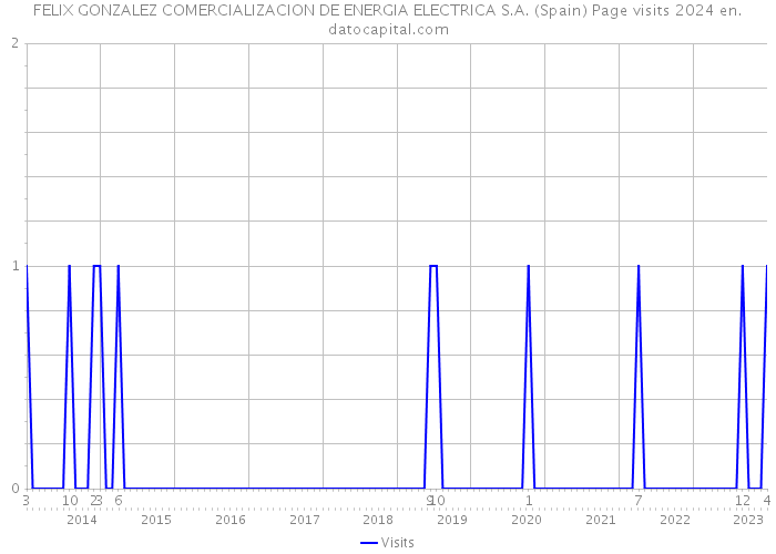 FELIX GONZALEZ COMERCIALIZACION DE ENERGIA ELECTRICA S.A. (Spain) Page visits 2024 