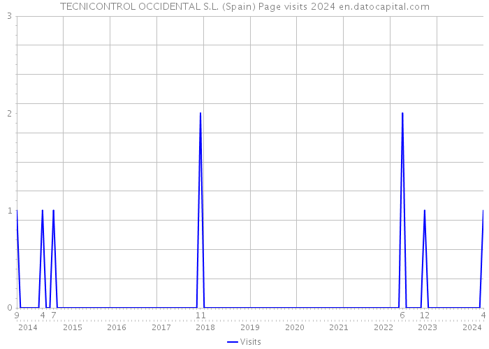 TECNICONTROL OCCIDENTAL S.L. (Spain) Page visits 2024 