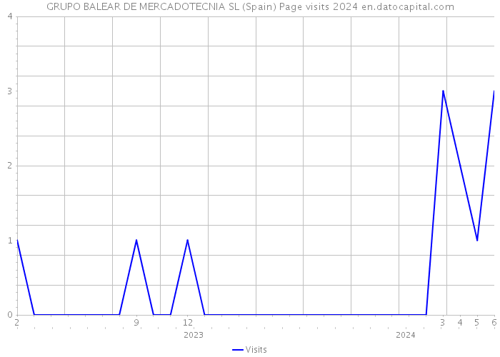 GRUPO BALEAR DE MERCADOTECNIA SL (Spain) Page visits 2024 