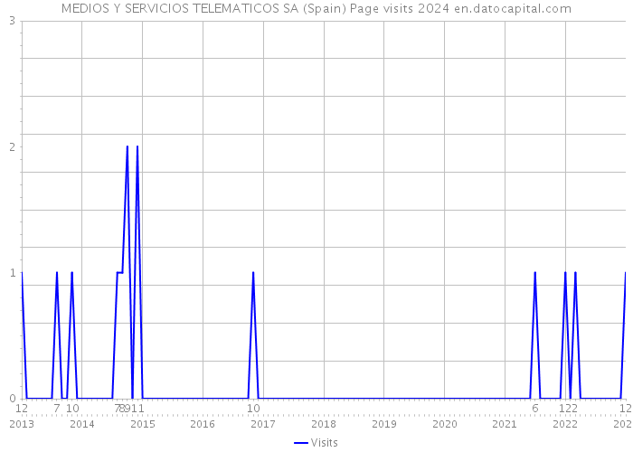 MEDIOS Y SERVICIOS TELEMATICOS SA (Spain) Page visits 2024 