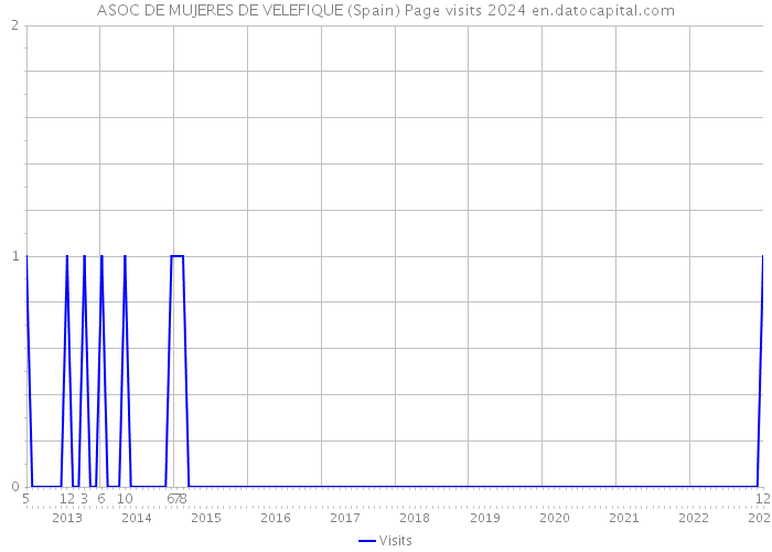 ASOC DE MUJERES DE VELEFIQUE (Spain) Page visits 2024 