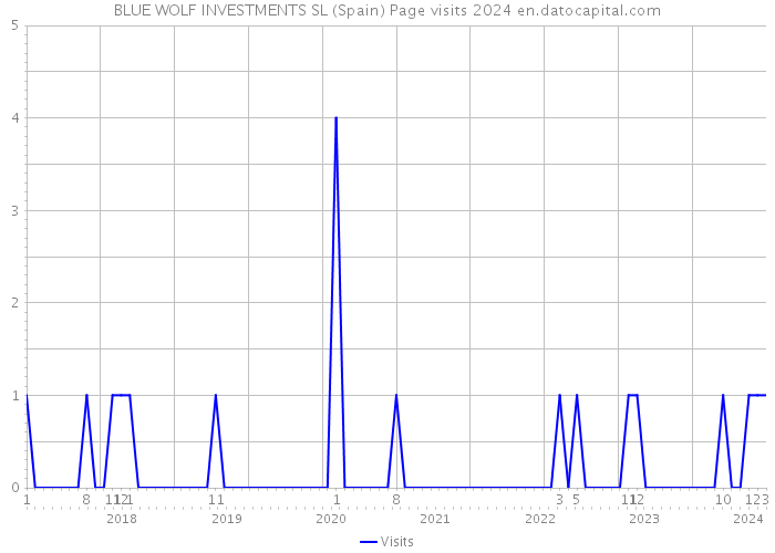 BLUE WOLF INVESTMENTS SL (Spain) Page visits 2024 