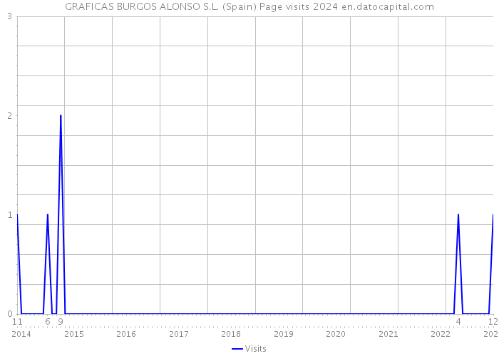 GRAFICAS BURGOS ALONSO S.L. (Spain) Page visits 2024 