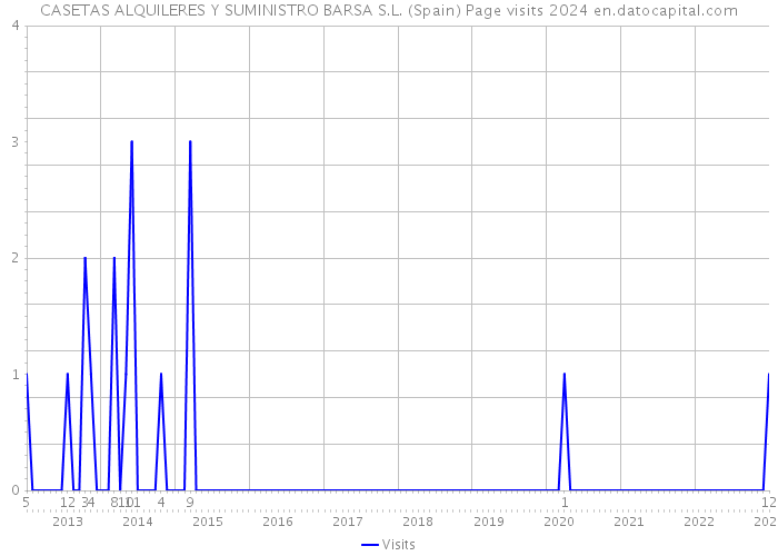 CASETAS ALQUILERES Y SUMINISTRO BARSA S.L. (Spain) Page visits 2024 
