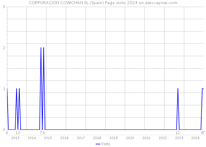 CORPORACION COWICHAN SL (Spain) Page visits 2024 