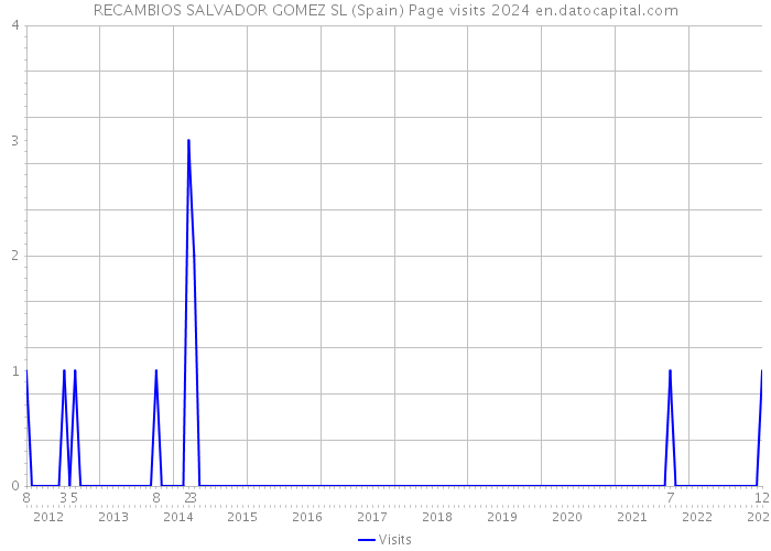 RECAMBIOS SALVADOR GOMEZ SL (Spain) Page visits 2024 