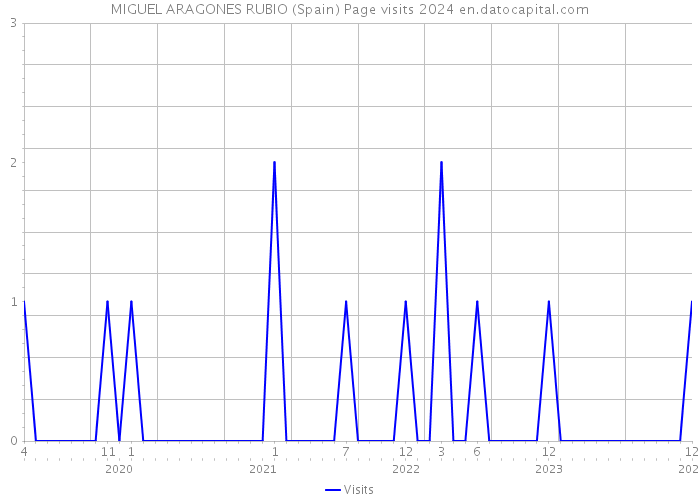 MIGUEL ARAGONES RUBIO (Spain) Page visits 2024 