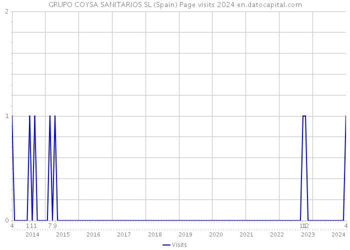 GRUPO COYSA SANITARIOS SL (Spain) Page visits 2024 