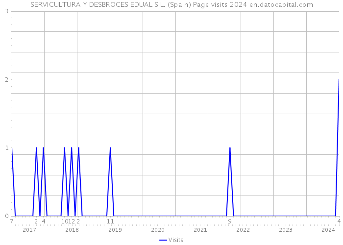 SERVICULTURA Y DESBROCES EDUAL S.L. (Spain) Page visits 2024 